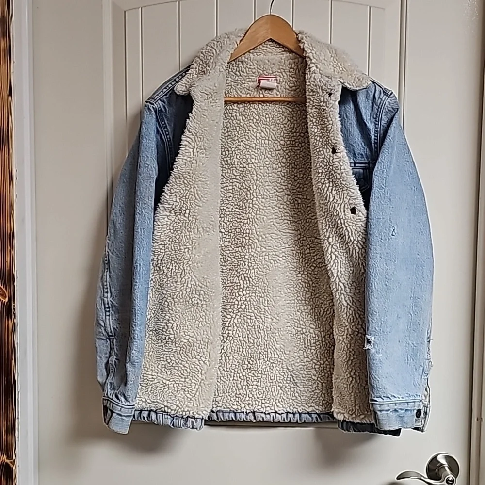 Rare Vintage Levi's Workwear Sherpa Truckers Coat - Picture 10 of 10